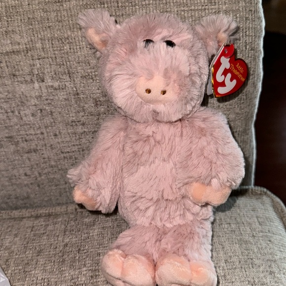COPY - TY ATTIC TREASURES 2017 OTIS PINK PIG BLUE EYES PLUSH TOY 8" - Picture 1 of 1